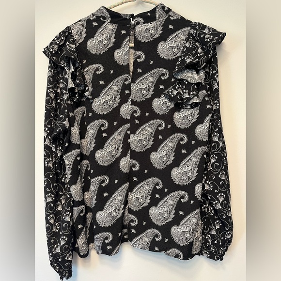 NWT Ted Baker TAISEY High Neck Blouse with Waterfall Embellishments- medium - Picture 7 of 9